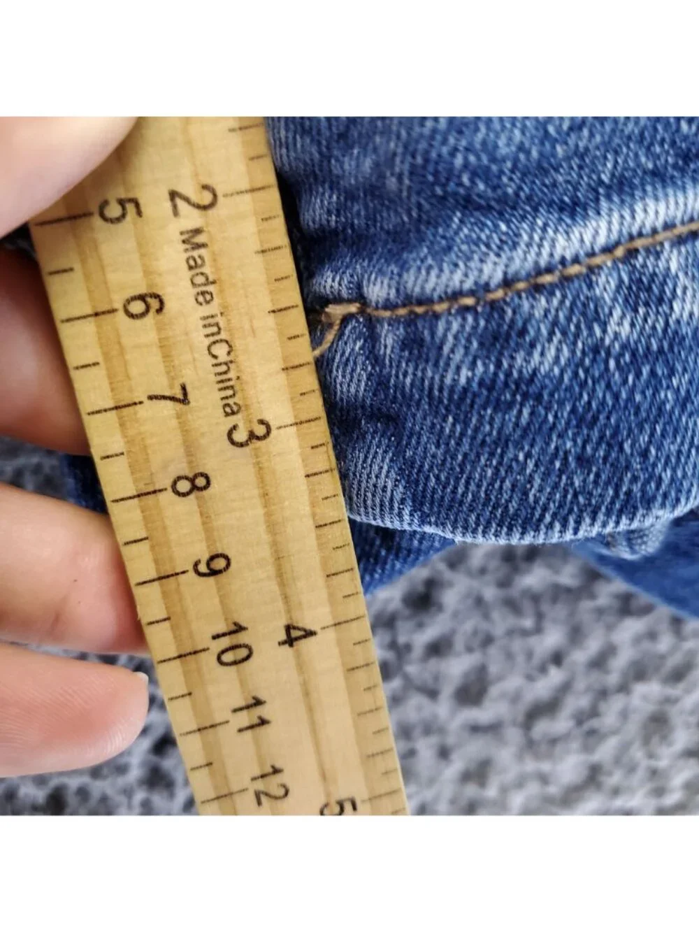 Maurices Shorts Womens Size 16 Blue Mid Rise Five Pocket Denim Jorts